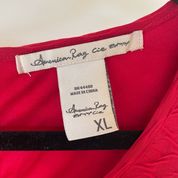 XL American Rag red 3/4 sleeve dress - Picture 3 of 3